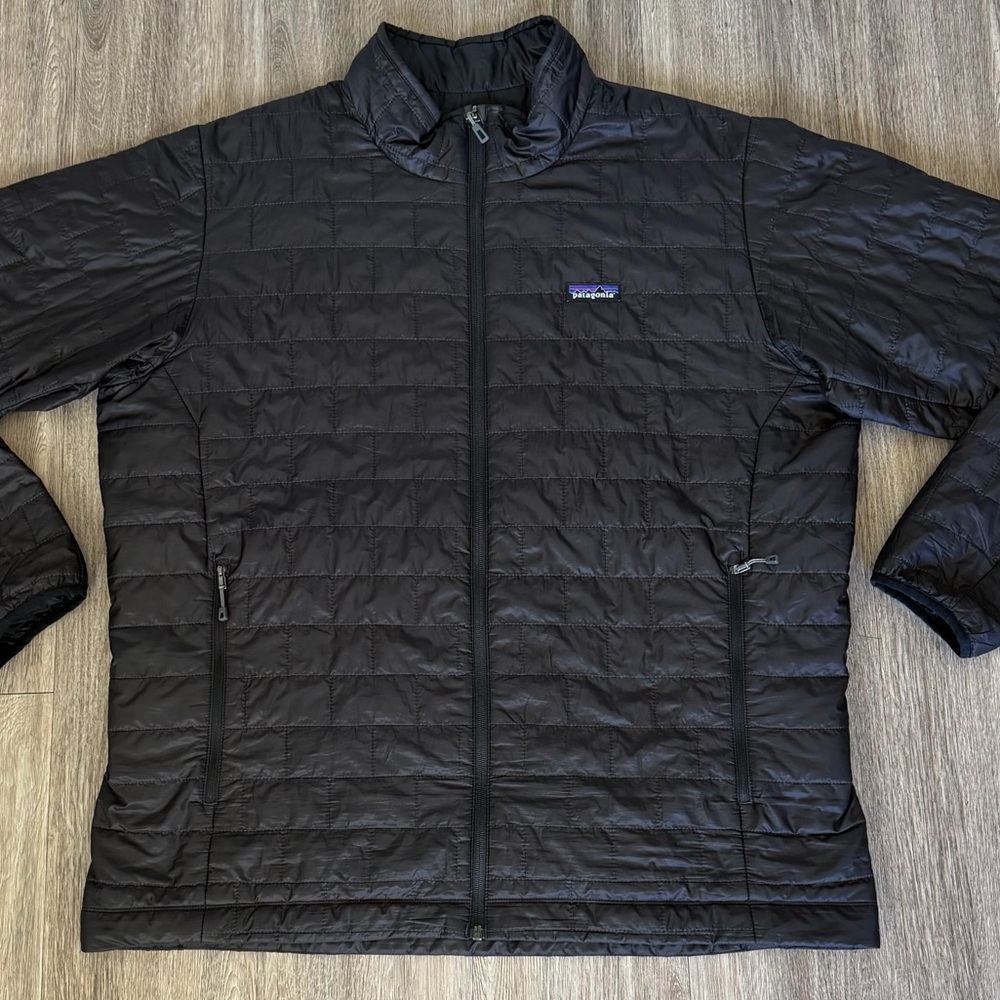 SP22 Patagonia Nano Puff Jacket Mens XXL Black Puffer Coat Great Condition